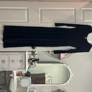 Floor length black dress